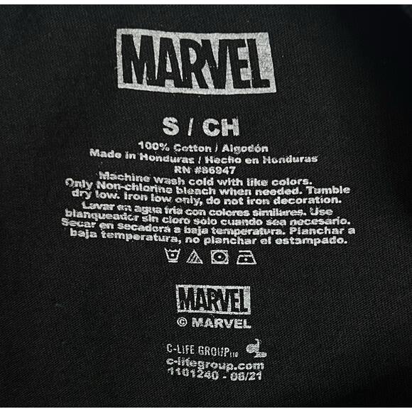Marvel Comics Avengers T-Shirt – Black, Size S – Iron Man, Captain America, Thor - Picture 3 of 8